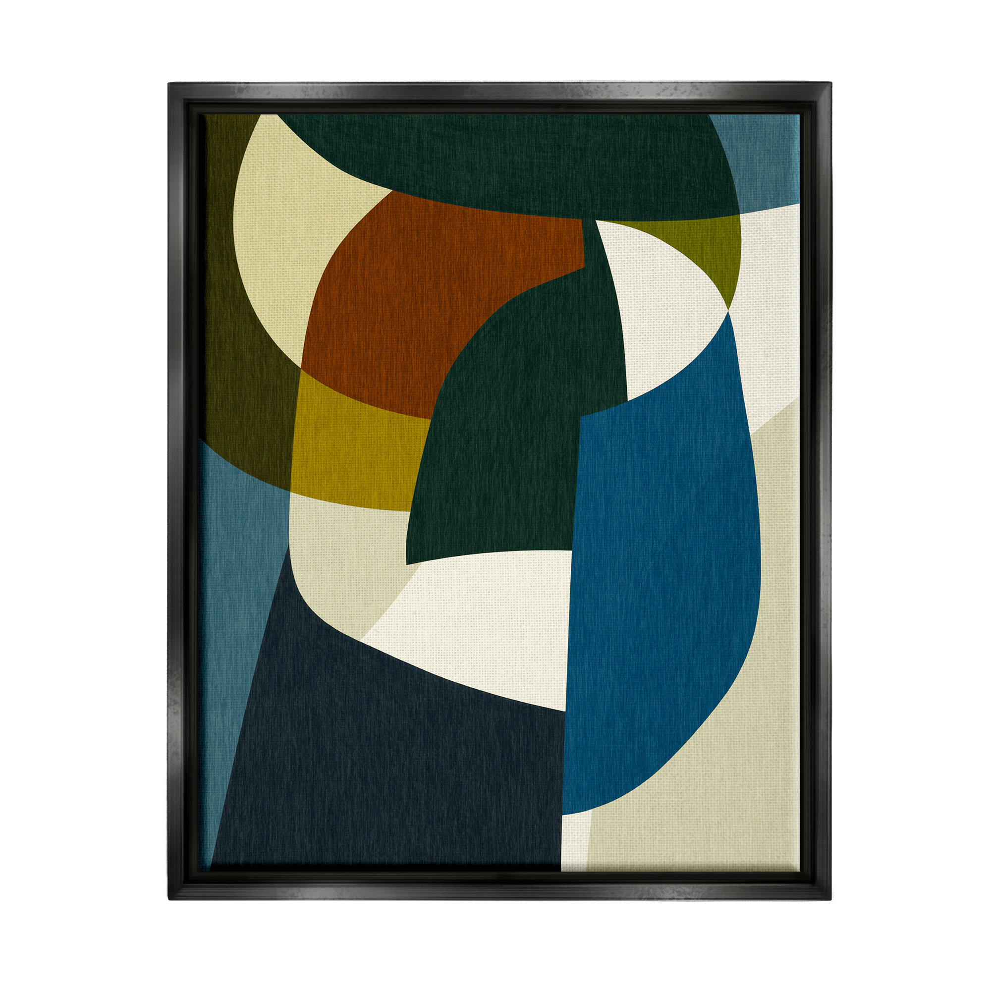Wrought Studio Asymmetrical Geometric Shapes Framed Floater Canvas Wall ...